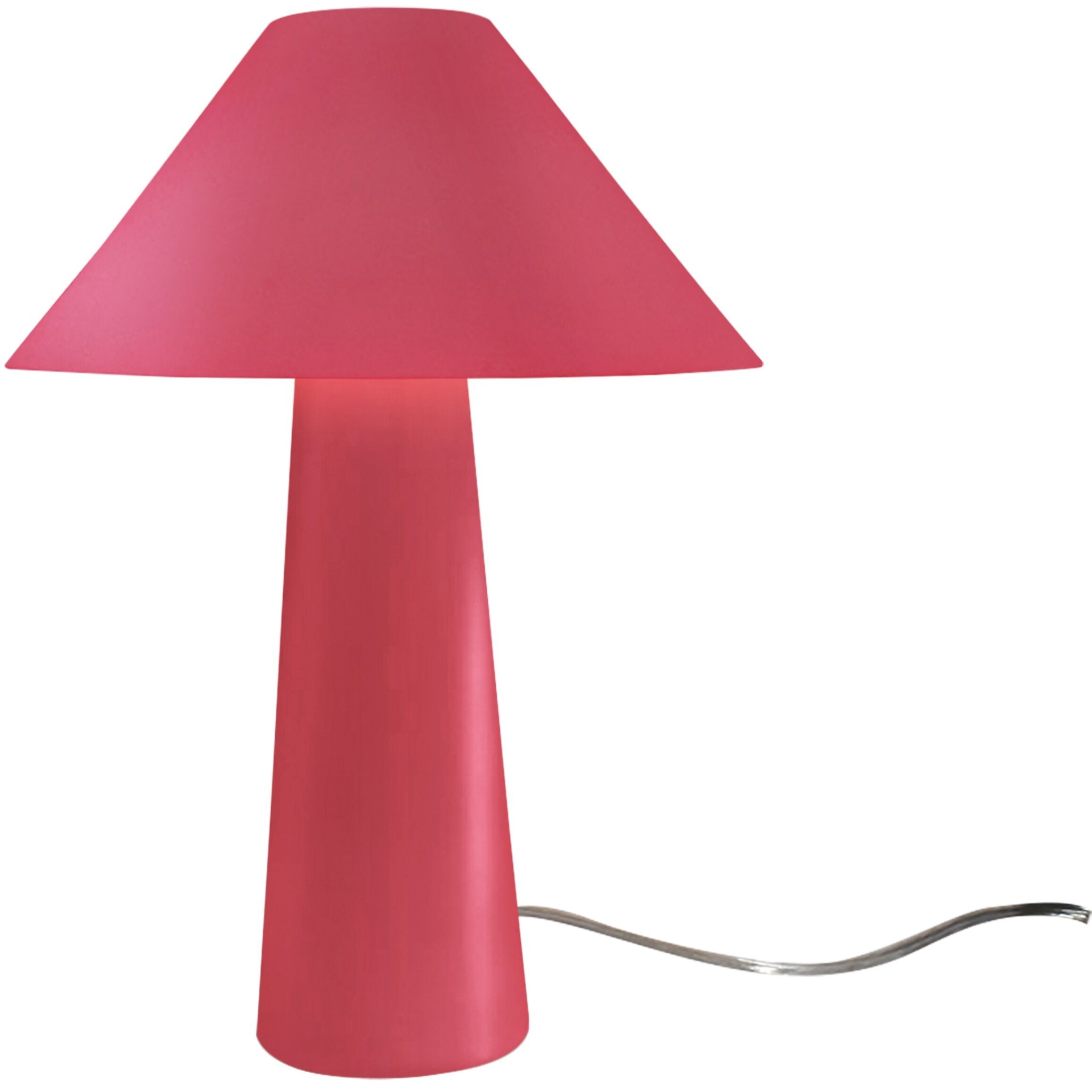 Portable 21.5 inch 60.00 watt Cerise and Brushed Brass Portable Lamp Portable Light