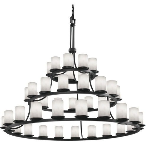 Clouds 45 Light 60 inch Matte Black Chandelier Ceiling Light in Incandescent, Cylinder