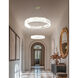 Alabaster Rocks Collection - Medley Family LED 42 inch Brushed Brass and Alabaster Rocks Pendant Ceiling Light in 42" D x 42" W x 3.5" H, EVOLV