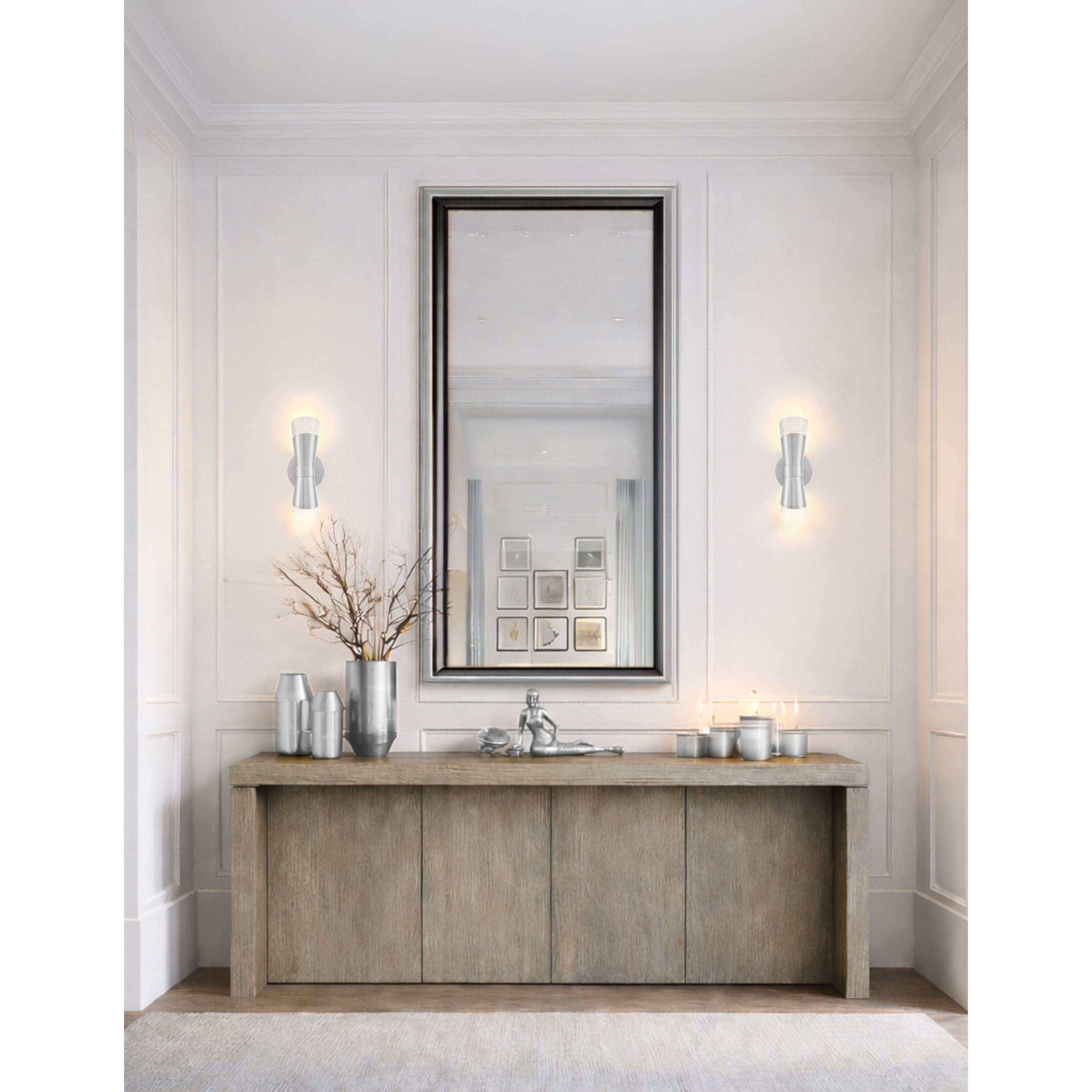 Fusion Collection - Lugano Family 4.75 inch Polished Chrome ADA Wall Sconce Wall Light, EVOLV