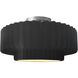 Radiance LED 16.5 inch Carbon Matte Black and Brushed Nickel Semi Flush Ceiling Light