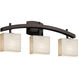 Porcelina LED 25.5 inch Dark Bronze Bath Vanity Light Wall Light in 2100 Lm LED, Pleats