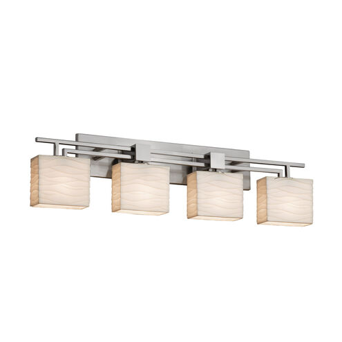 Porcelina 4 Light 36 inch Dark Bronze Vanity Light Wall Light in Waterfall, Incandescent