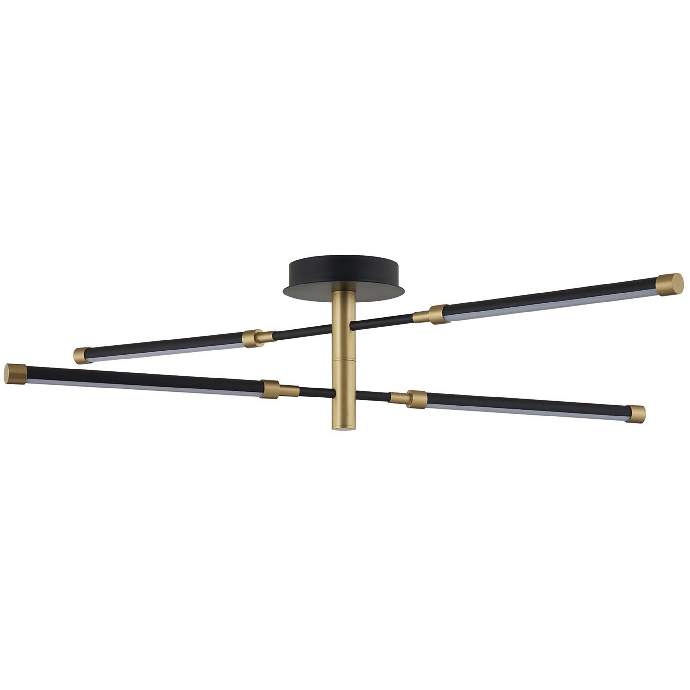 Fianco 4 Light 36 inch Matte Black Chandelier Ceiling Light