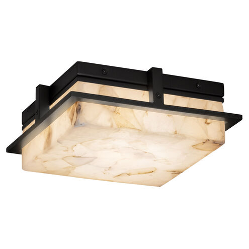 Alabaster Rocks LED 10 inch Matte Black Flush Mount Ceiling Light