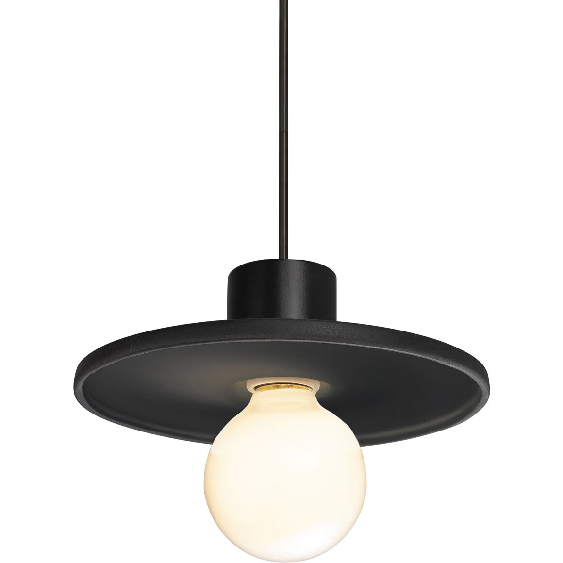 Radiance 1 Light 8 inch Carbon Matte Pendant Ceiling Light in Rigid Stem Kit Matte Black Carbon Matte Black
