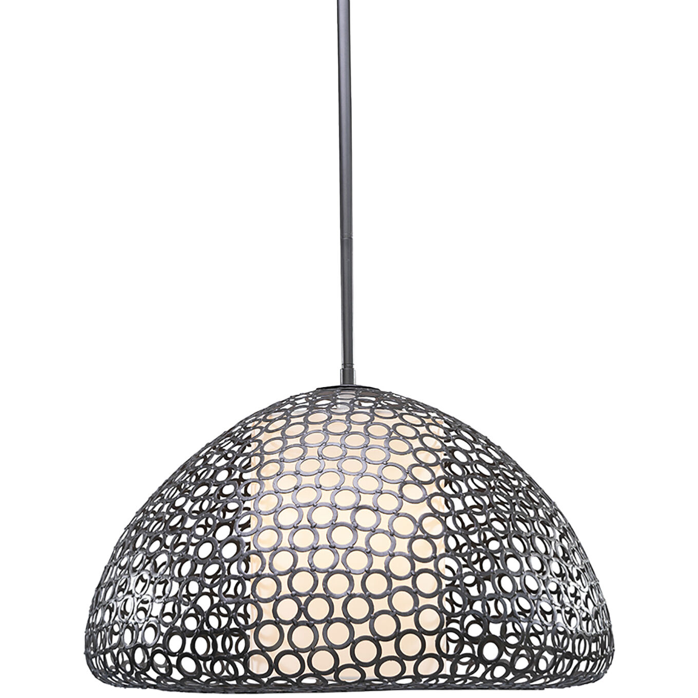 Dilston LED 24 inch Bronze Pendant Ceiling Light in Cream Linen Fabric