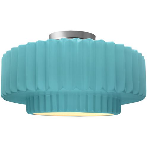 Radiance LED 16.5 inch Reflecting Pool and Brushed Nickel Semi Flush Ceiling Light