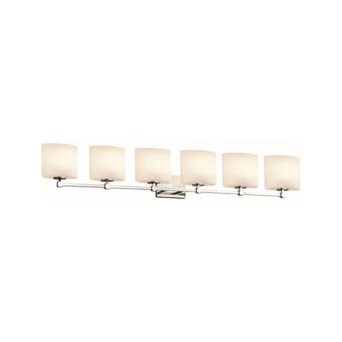Fusion LED 51.5 inch Polished Chrome Bath Bar Wall Light in 4200 Lm LED, Oval, Opal Fusion, Oval