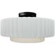 Radiance LED 14.5 inch Gloss White and Matte Black Semi Flush Ceiling Light