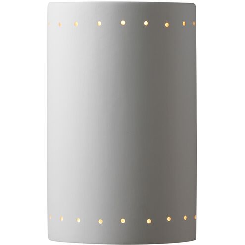 Ambiance Cylinder LED 12.5 inch Gloss White Outdoor Wall Sconce, Large