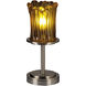 Veneto Luce 12 inch 60 watt Brushed Nickel Table Lamp Portable Light in Amber (Veneto Luce), Incandescent