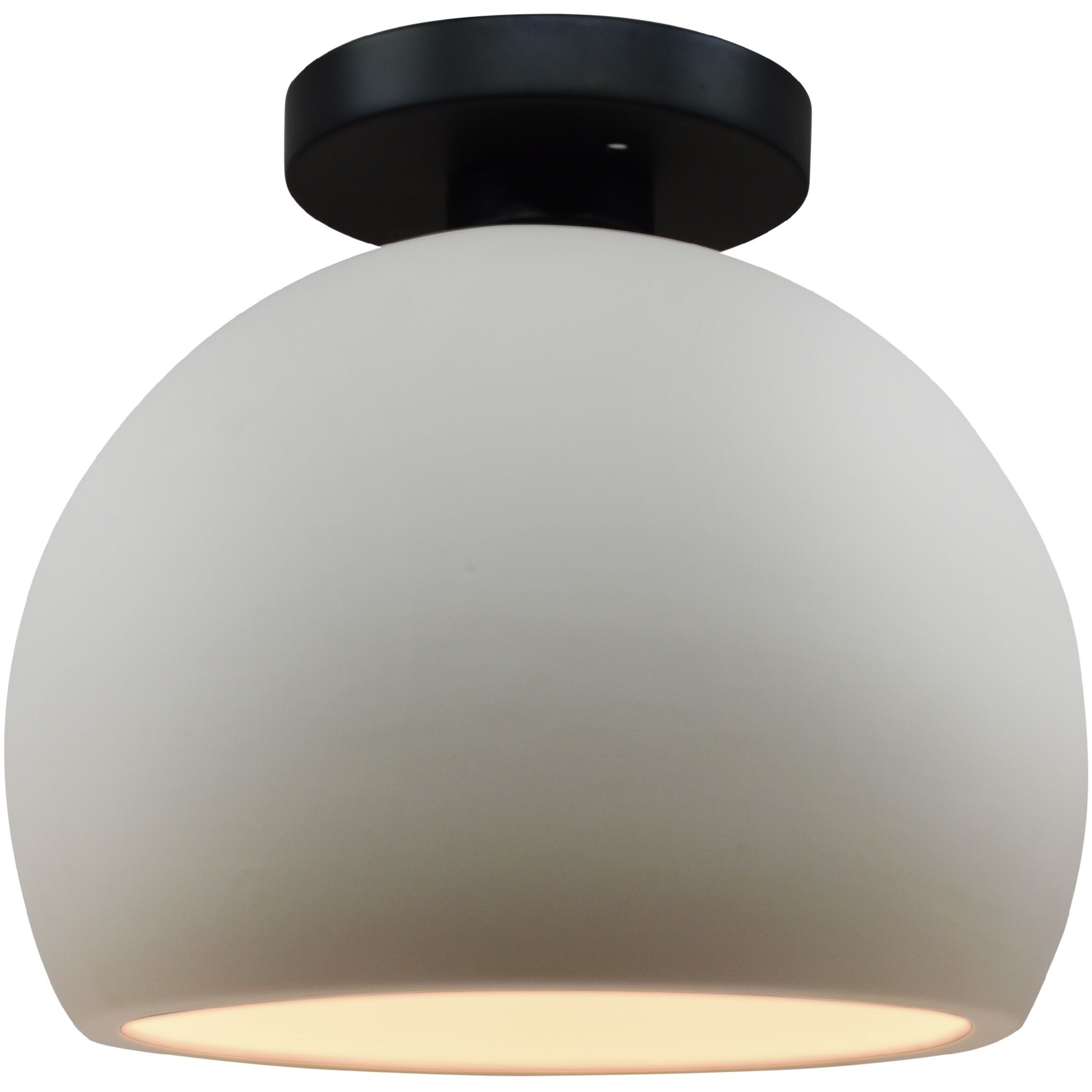 Radiance LED 7 inch Bisque and Matte Black Semi Flush Ceiling Light