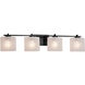 Fusion 4 Light 34 inch Matte Black Bath Bar Wall Light in Oval, Incandescent, Frosted Crackle Fusion