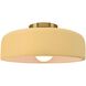 Radiance Collection - Spire LED 10 inch Muted Yellow Semi-Flush Ceiling Light, Form+Finish+Function