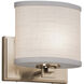 LumenAria Wall Sconce Wall Light in Square with Flat Rim, Incandescent, Brushed Brass, Square w/ Flat Rim
