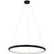 Circola 1 Light 36 inch Matte Black Pendant Ceiling Light