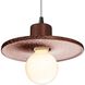 Radiance Collection 1 Light 8 inch Hammered Copper Pendant Ceiling Light in White Cord, Matte Black