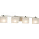 Fusion 4 Light 35.75 inch Brushed Nickel Vanity Light Wall Light in Rectangle, Incandescent, Weave Fusion