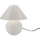 Portable 12 inch 120.00 watt Matte White and Brushed Brass Portable Lamp Portable Light