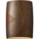 Ambiance LED 9 inch Tierra Red Slate ADA Wall Sconce Wall Light in 2000 Lm LED, Large