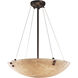 Porcelina LED 27 inch Brushed Nickel Pendant Ceiling Light in 5000 Lm LED, Concentric Squares, Waves, Round Bowl, Finials