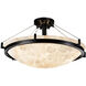 Alabaster Rocks LED 27 inch Matte Black Semi-Flush Ceiling Light in 5000 Lm LED