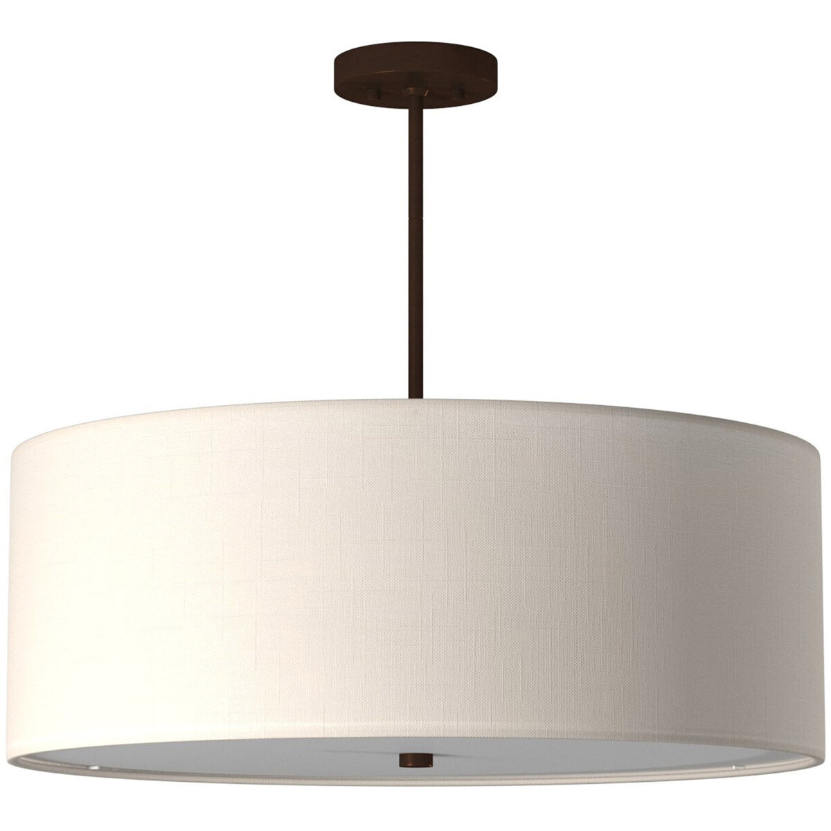 Textile LED 24 inch Dark Bronze Pendant Ceiling Light