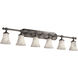 Clouds 6 Light 48 inch Brushed Nickel Bath Bar Wall Light in Incandescent