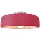 Radiance Collection - Spire LED 16 inch Cerise and Brushed Nickel Semi-Flush Ceiling Light in Dedicated LED, 16W x 6.5H, Form+Finish+Function
