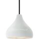 Radiance 1 Light 8 inch Gloss White and Matte Black Pendant Ceiling Light