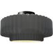 Radiance 1 Light 16.5 inch Gloss Grey and Matte Black Semi Flush Ceiling Light