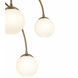 Fusion Collection - Noho Family 7 Light 25 inch Brushed Brass and Etched Opal Chandelier Ceiling Light in 25" D x 25" W x 28.25" H, EVOLV