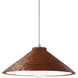 Radiance Collection - Flare 1 Light 11.75 inch Hammered Copper and Polished Chrome Pendant Ceiling Light in Replaceable Bulb, White, Form+Finish+Function