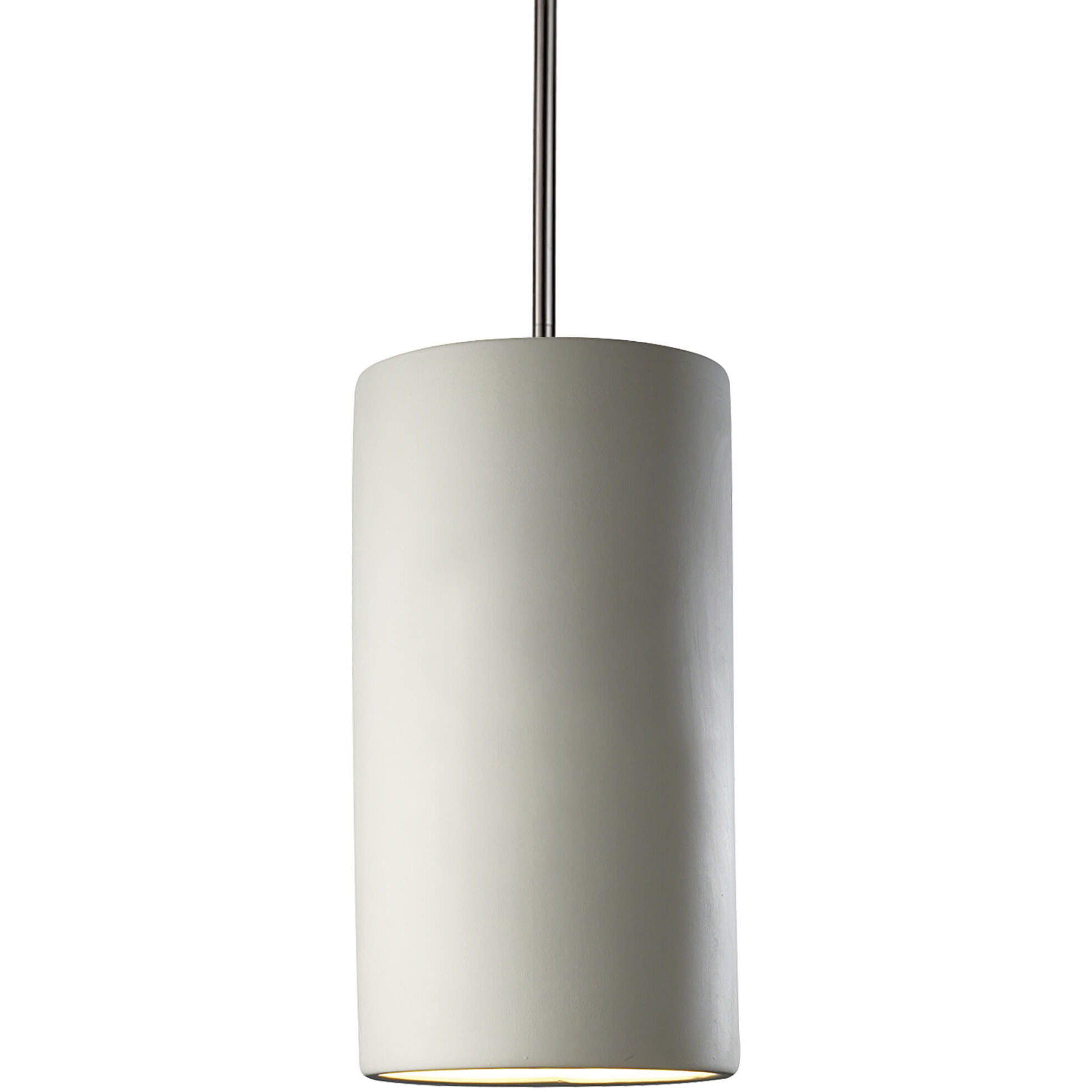 Radiance Collection 1 Light 7 inch Bisque with Brushed Nickel Pendant Ceiling Light