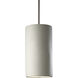 Radiance Collection 1 Light 7 inch Bisque with Brushed Nickel Pendant Ceiling Light