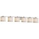 Textile 6 Light 56.5 inch Brushed Nickel Bath Vanity Light Wall Light, Era Family, Choices