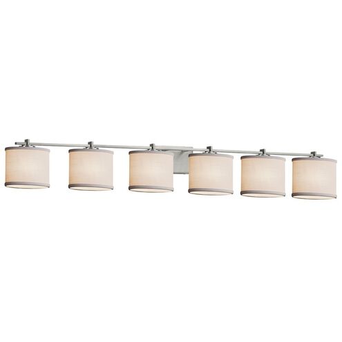 Textile 6 Light 56.5 inch Brushed Nickel Bath Vanity Light Wall Light, Era Family, Choices