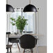 EVOLV 19 inch Matte Black with Brass Accents Pendant Ceiling Light, Hemisphere Family