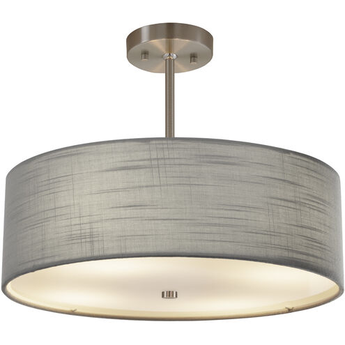 Textile LED 18 inch Brushed Nickel Pendant Ceiling Light