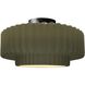 Radiance LED 14.5 inch Matte Green and Matte Black Semi Flush Ceiling Light