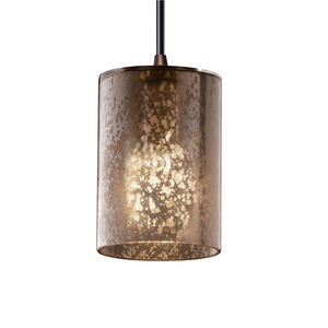 Fusion 4 inch Antique Brass Pendant Ceiling Light in White Cord, Cylinder with Flat Rim, Incandescent, Caramel Fusion