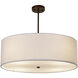 Textile 6 Light 24 inch Dark Bronze Drum Pendant Ceiling Light, Classic Family, EVOLV