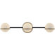 Fusion LED 23 inch Matte Black Bath Bar Wall Light in Matte Black and Brass