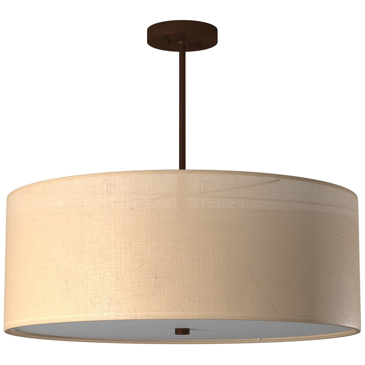Textile LED 24 inch Dark Bronze Pendant Ceiling Light