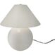 Portable 16.75 inch 60.00 watt White Crackle and Brushed Brass Portable Lamp Portable Light