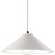 Radiance Collection - Flare 1 Light 11.75 inch Bisque and Matte Black Pendant Ceiling Light in Replaceable Bulb, White, Form+Finish+Function