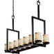 Alabaster Rocks LED 42 inch Matte Black Chandelier Ceiling Light in 9800 Lm LED, Cylinder