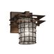 Metropolis 1 Light 6.5 inch Dark Bronze Wall Sconce Wall Light in Grid with Clear Bubbles, Cylinder with Flat Rim, Incandescent