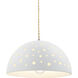 Perforated Dome 1 Light 12.50 inch Pendant